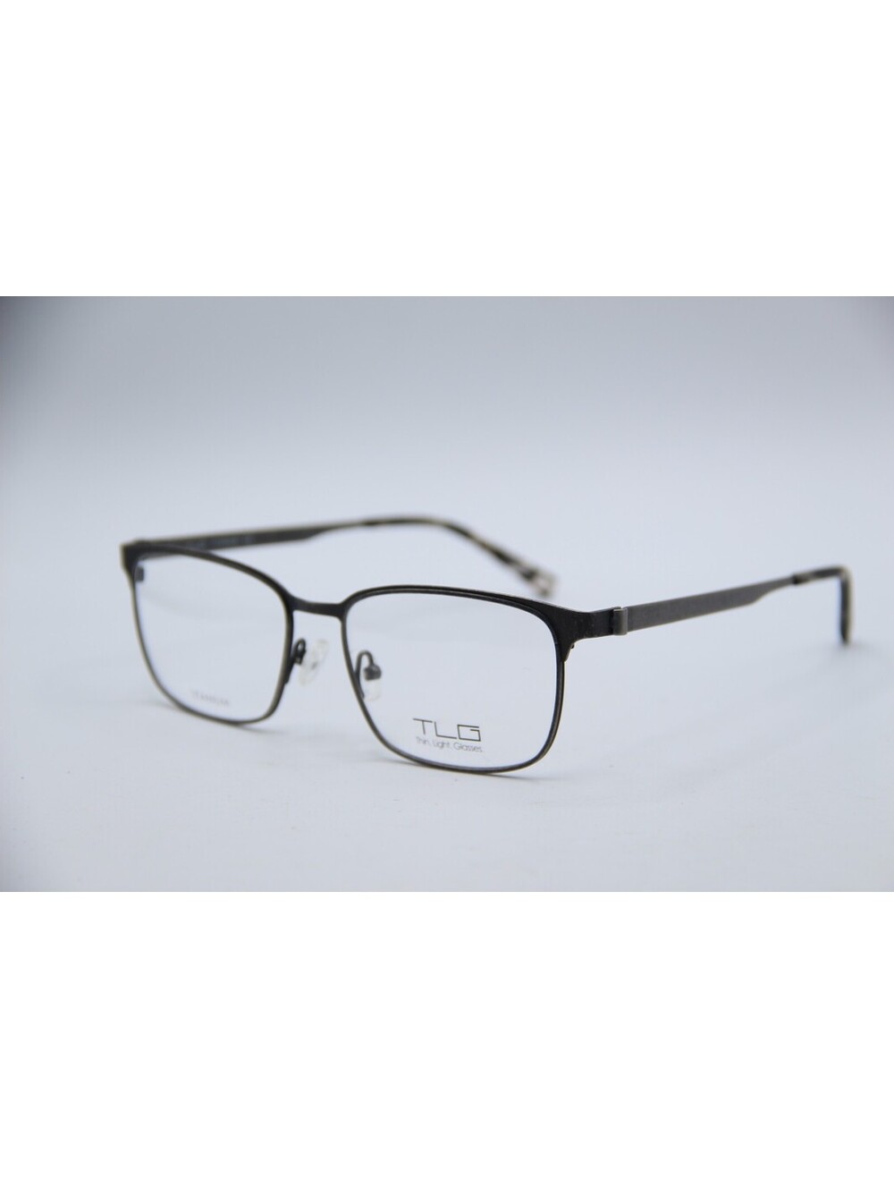 Tlg Thin Light Glasses Nu034 C01 Gray Black Authentic Eyeglasses 54-16-135